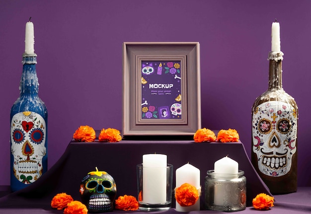 Altar with 'día de muertos' elements