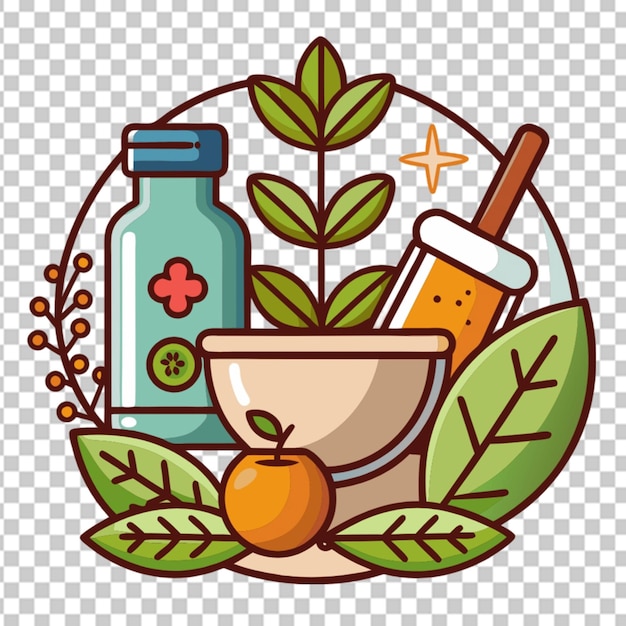 PSD alternative medicine food icon transparent background