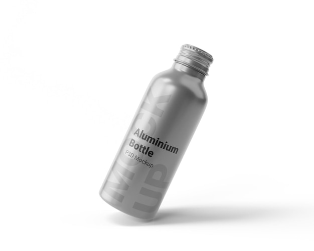 Aluminium bottle mockup