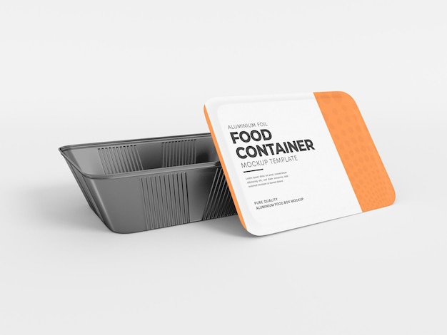 Aluminium Foil Food Container Packaging  Mockup