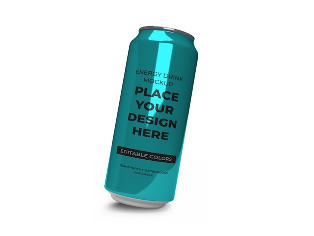 Aluminium Soda Drink Can Mockup Template Isolated