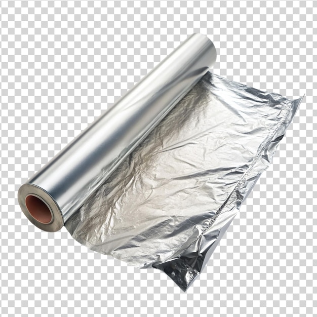 PSD aluminum foil isolated on white background