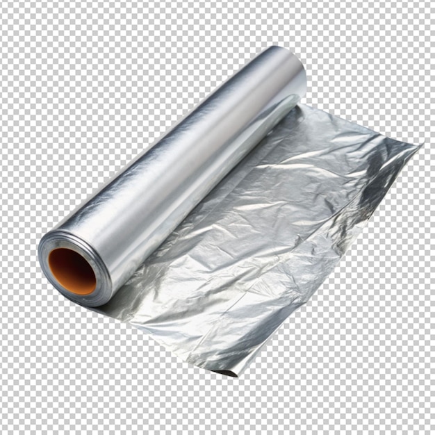 PSD aluminum foil on transperent back ground