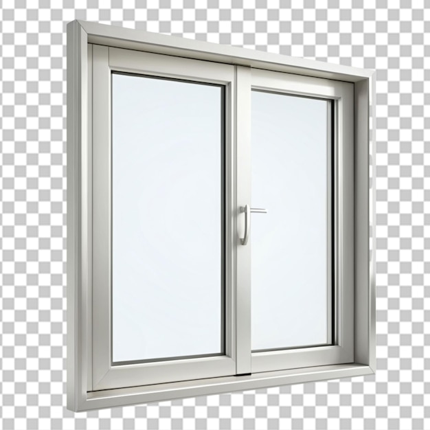 alumiun window isolated on transparent background