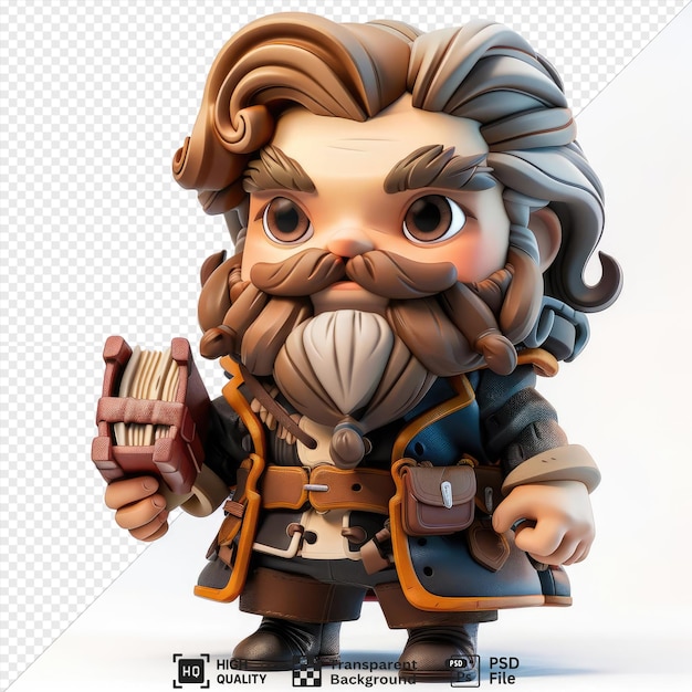 amazing chibi henry hudson the navigator with a miniature logbook of explorations featuring his distinctive brown face large eye and hand