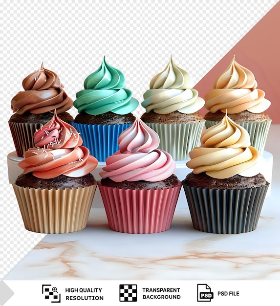 PSD amazing collection set of colorful cupcakes png jpg jpg jpg jpg jpg jpg jpg jpg jpg png