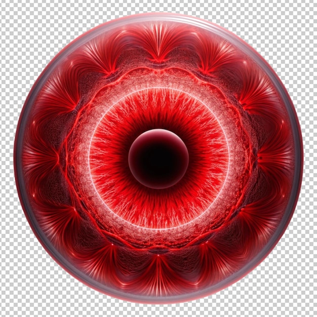 PSD amazing crimson oculus of truth isolated on transparent background