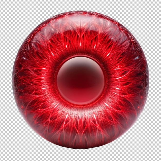 PSD amazing crimson oculus of truth isolated on transparent background