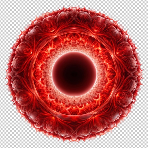 PSD amazing crimson oculus of truth isolated on transparent background