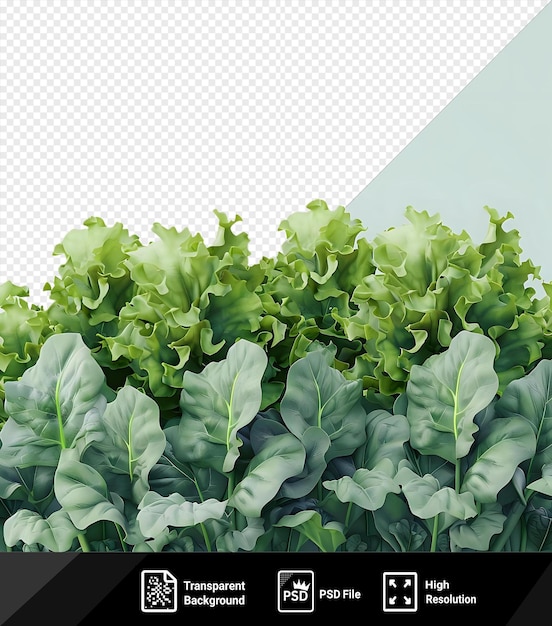 amazing fresh bright green salad leaves over wood table png psd