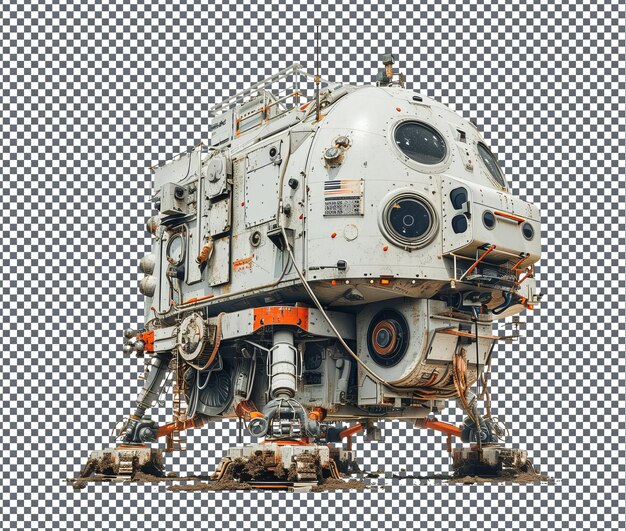 PSD amazing futuristic lunar colony module isolated on transparent background