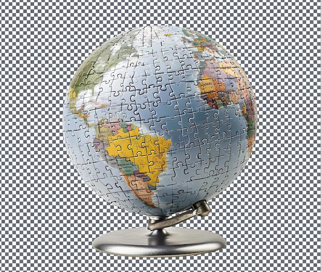 PSD amazing puzzle globe isolated on transparent background