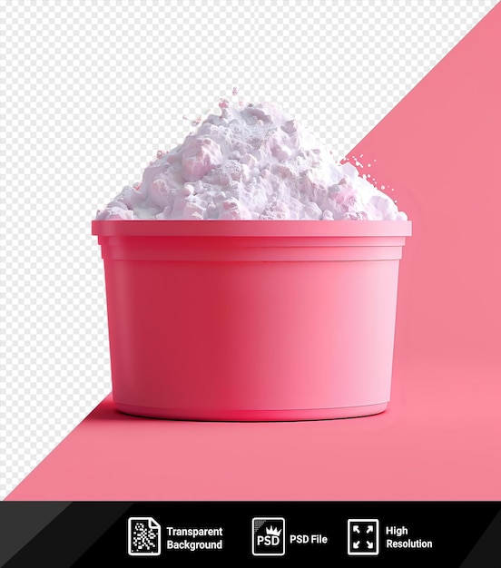 amazing washing powder in a pink bucket on a pink background