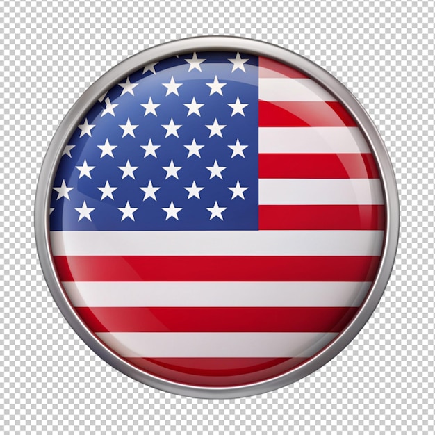 America badge isolated on transparent background