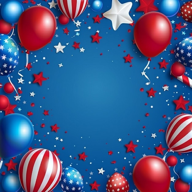 PSD american 4th of july celebration for background template use independence day