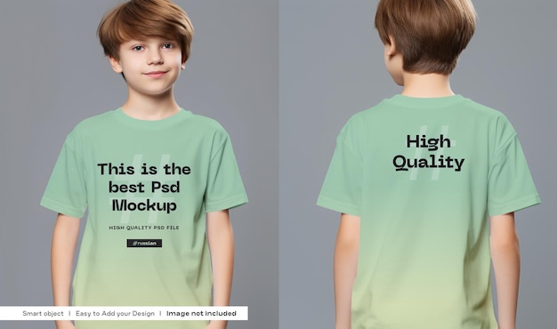 American Boy Tshirt Mockup Front and Back