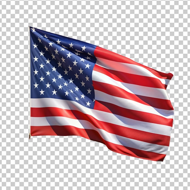 PSD american flag isolated on a transparent background