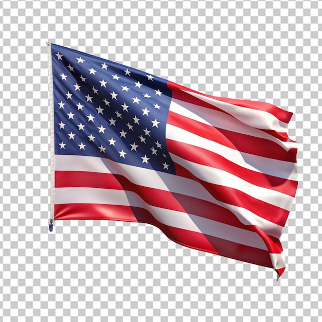 PSD american flag isolated on a transparent background