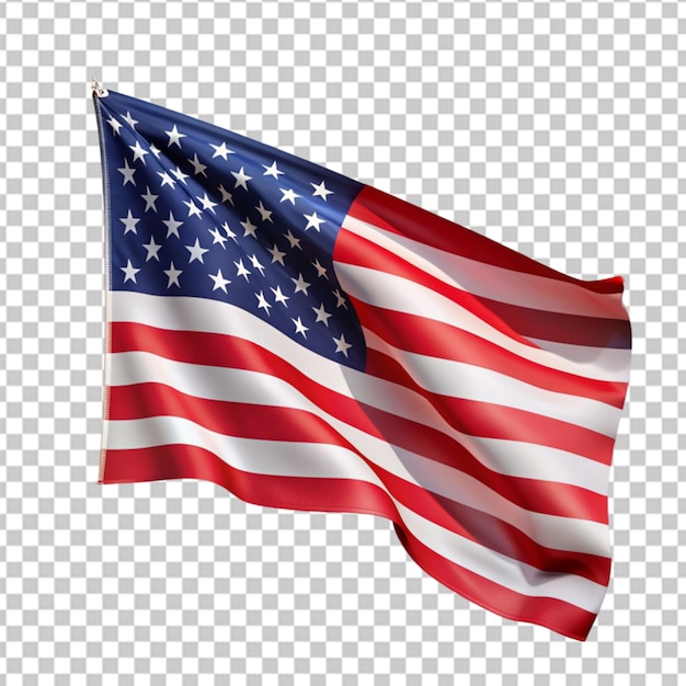 PSD american flag isolated on a transparent background