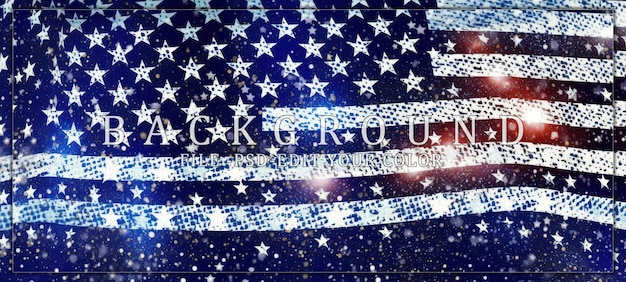 American Flag with a Sparkling Background