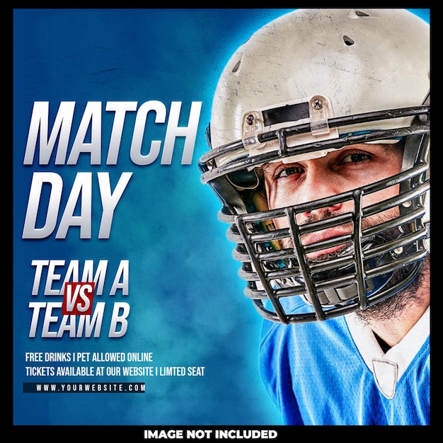 American Football sport event flyer template