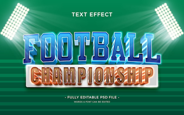 American football  text effect