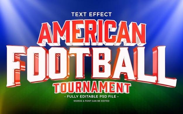 American football text effect