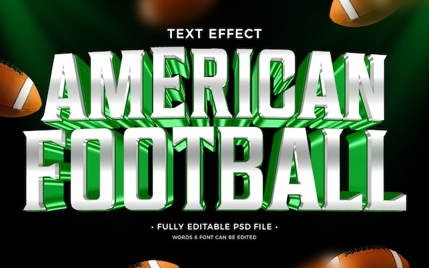 American football text effect