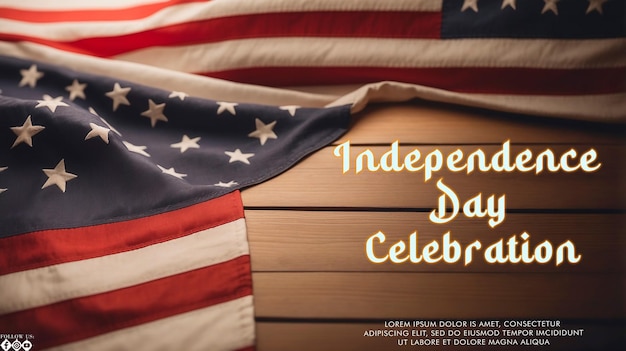 PSD american independence day template