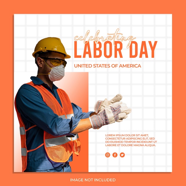 American labor day celebration instagram post