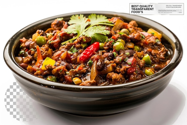 PSD american rattlesnake chili a chili dish made with rattlesnake meat on transparent background