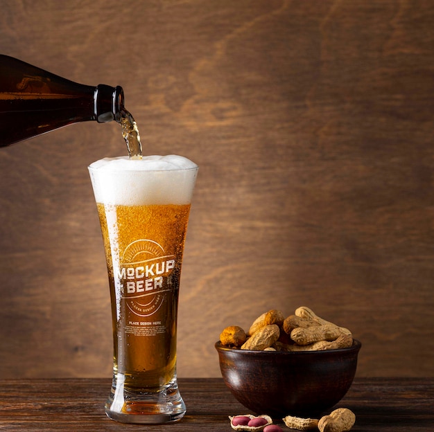 American style beer glass mockup