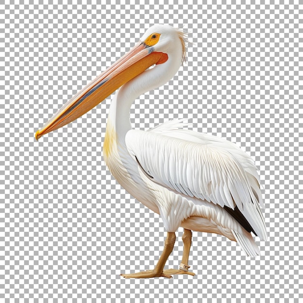 PSD american white pelican birds on transparent background ai generated