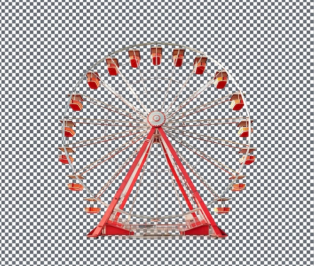 PSD amusing ferris wheel music isolated on transparent background