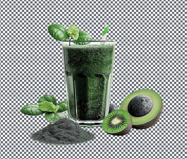 Amusing Santiago Spirulina Smoothie isolated on transparent background