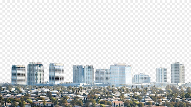 Anaheim city skyline isolated on transparent background