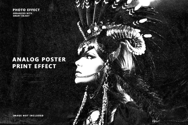 Analog poster print photo effect