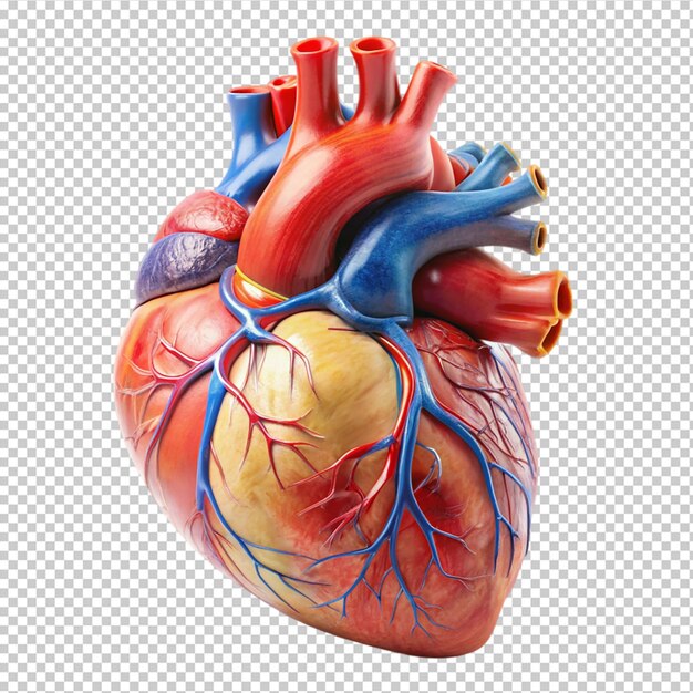 PSD anatomical heart on transparent background