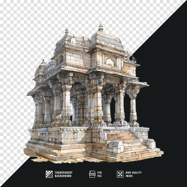 PSD ancient buildings without begrond hd quality