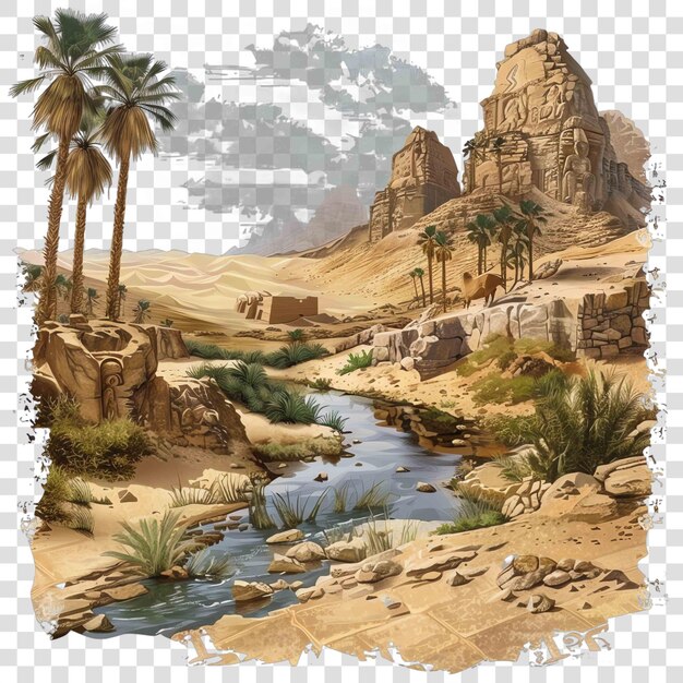 PSD ancient egyptian landscape fantasy medival