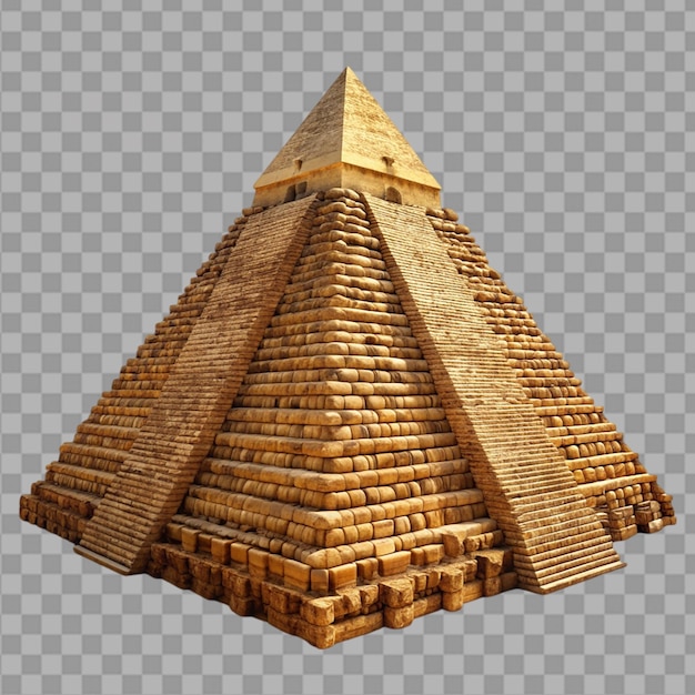 PSD ancient egyptian pyramid on transparent background