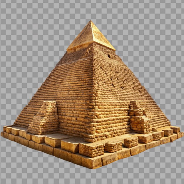 PSD ancient egyptian pyramid on transparent background