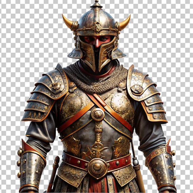 ancient kingdom warrior armor isolated Transparent background