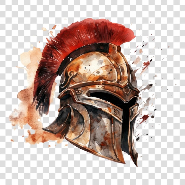 Ancient warrior helmet illustration