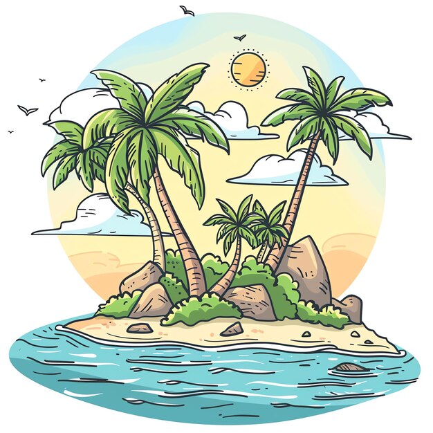 PSD andaman and nicobar islands indian illustration