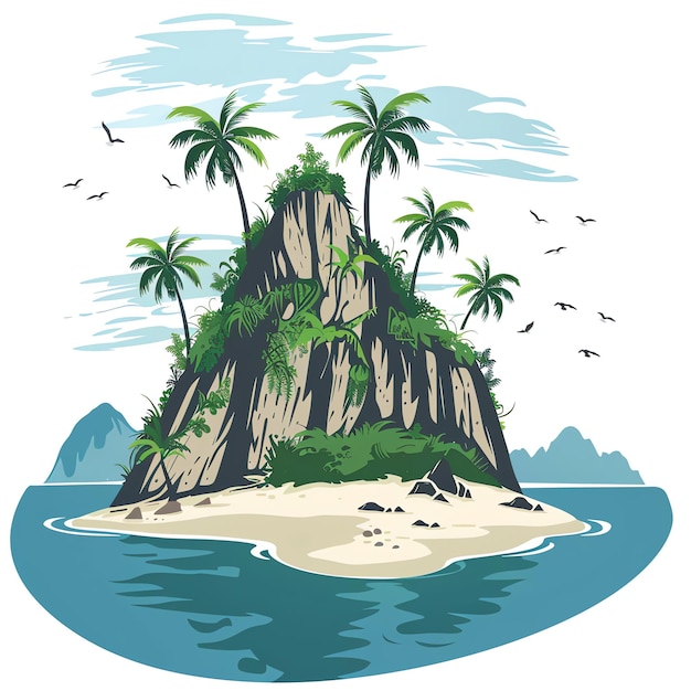 PSD andaman and nicobar islands indian illustration