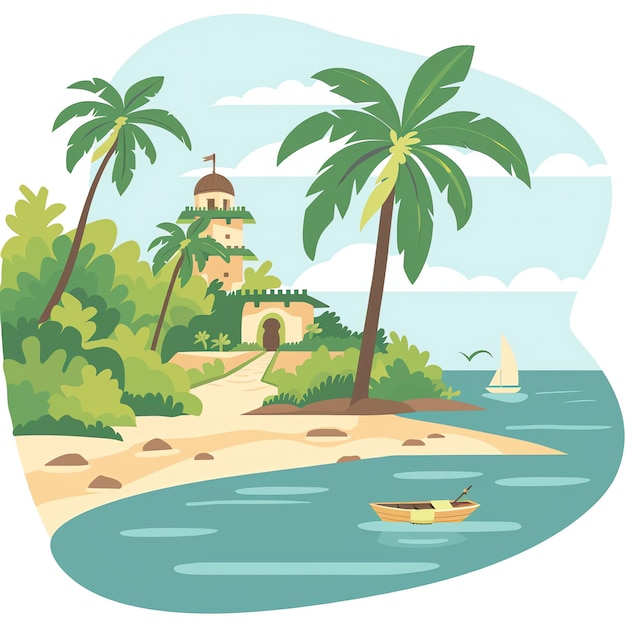 PSD andaman and nicobar islands indian illustration