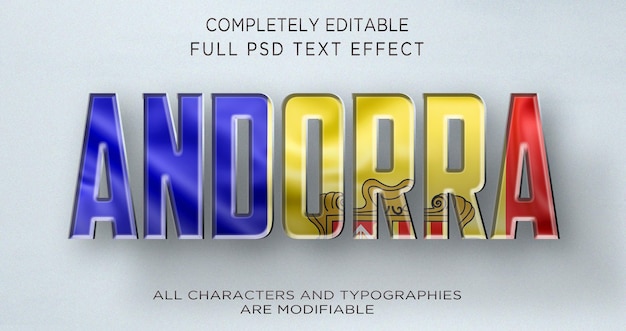 ANDORRA TEXT EFFECT