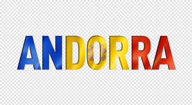 Andorran flag text font