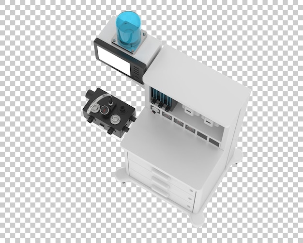 Anesthesia machine on transparent background 3d rendering illustration